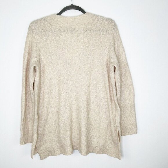 Chicos Tunic Sweater Womens Size 3 US 16 XL Beige Oatmeal Soft Knit - Picture 7 of 9